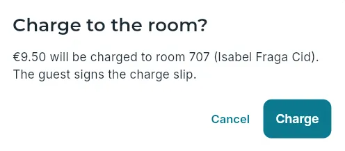 Confirming the charge.