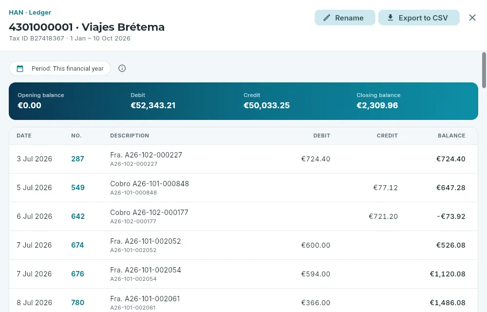 The ledger of an agency’s sub-account for the financial year.
