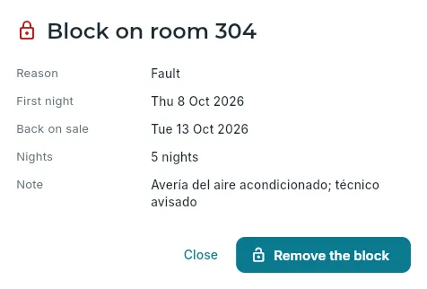 A block, opened from the grid (here, with the floor 3 filter).