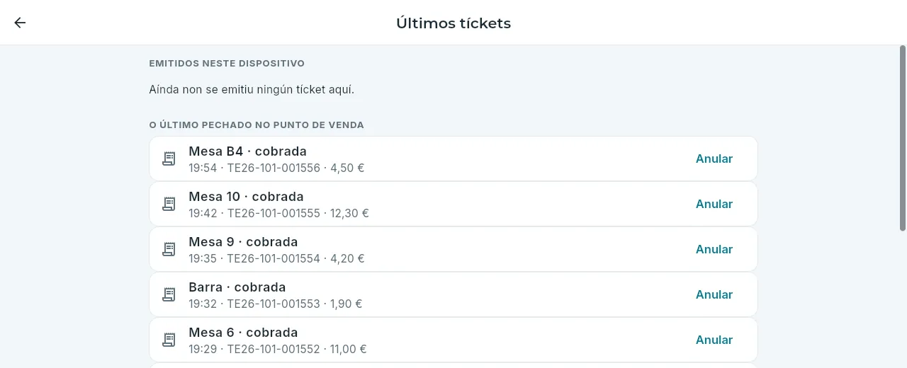 Os últimos tíckets.