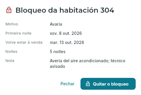 Un bloqueo, aberto desde a grella (aquí, co filtro da planta 3).