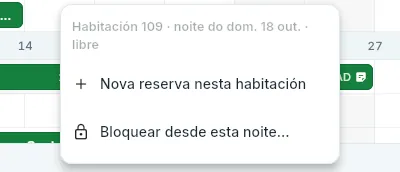 O menú dunha noite libre.