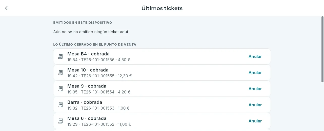 Los últimos tickets.