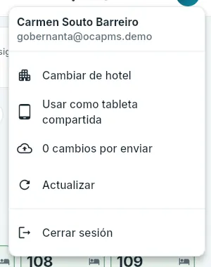 El menú de la gobernanta.