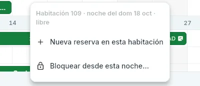 El menú de una noche libre.