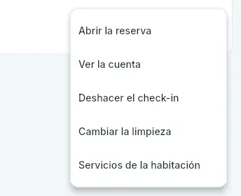 «Más acciones» de una habitación que ya ha entrado hoy.