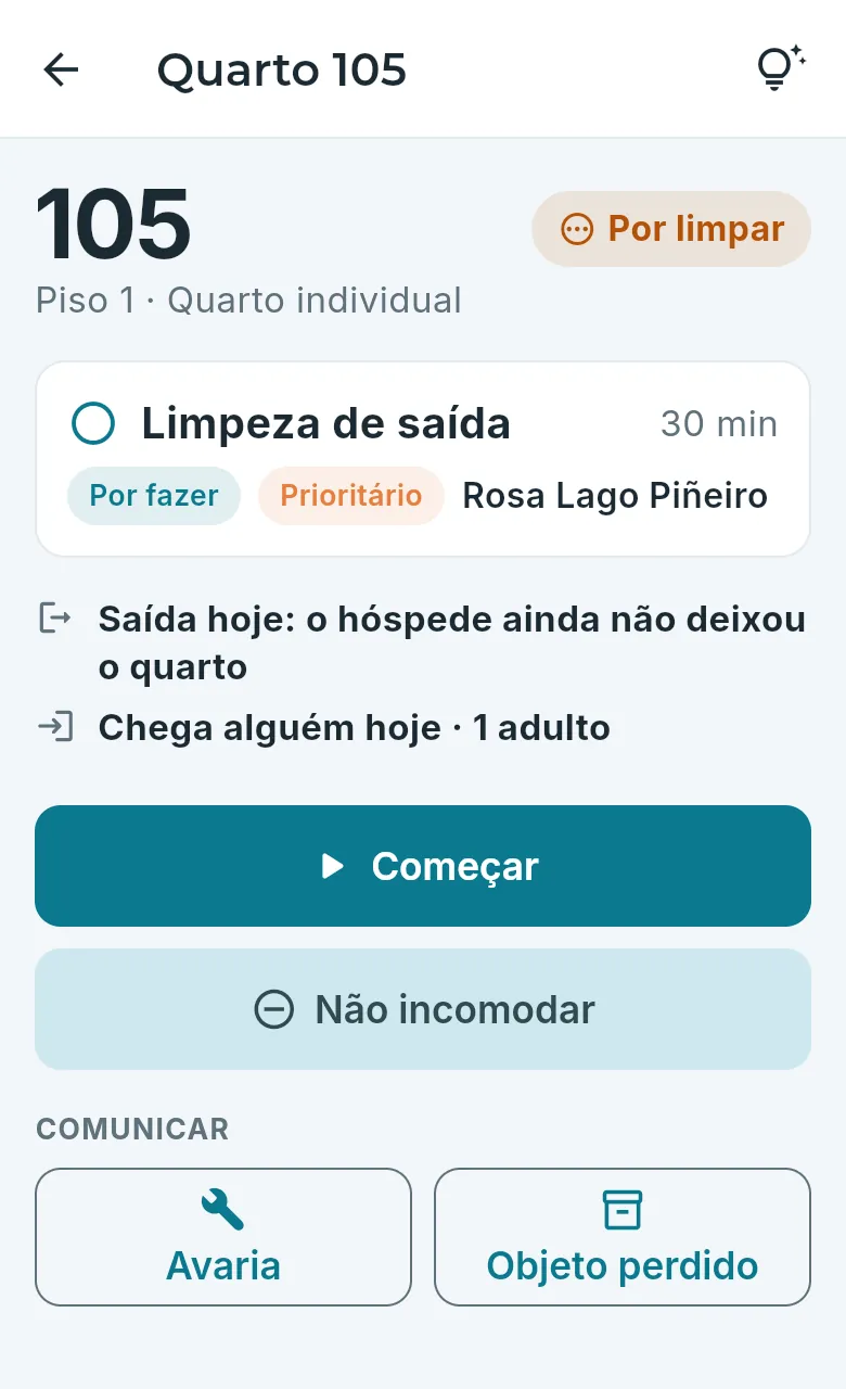 Um quarto por fazer.