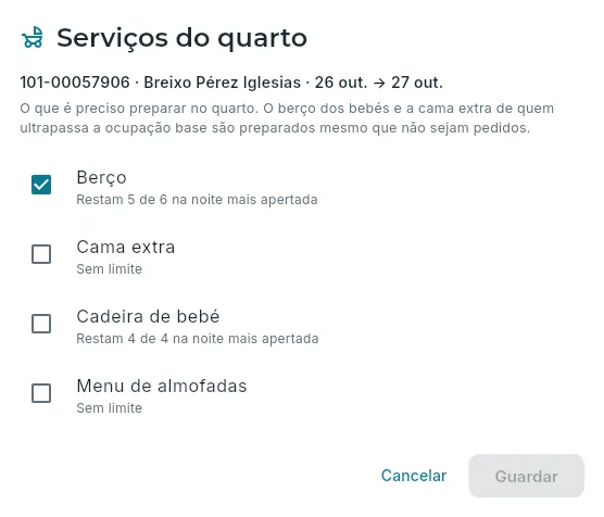 Os serviços do quarto: o que resta de cada um.
